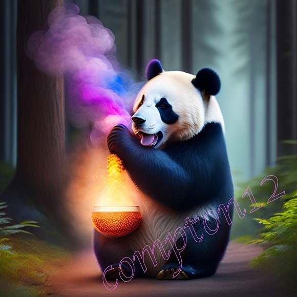 Alchemist Panda 13x19" Fine Art Print - only 6 signed and numbered prints made - Picture 1 of 5